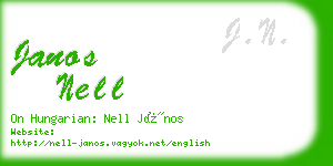 janos nell business card